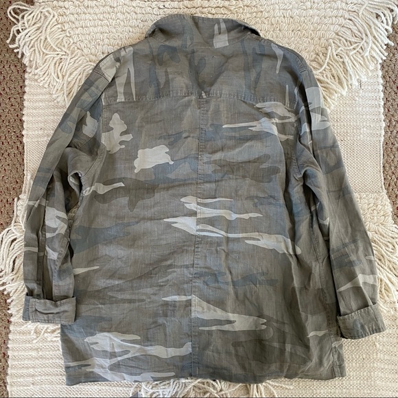 RAILS green camo Everett linen button up top M - Picture 10 of 13